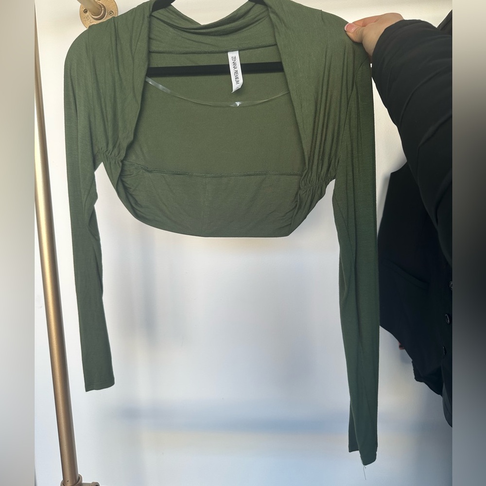 Zenana Premium Cropped Bolero Cardigan - Size S